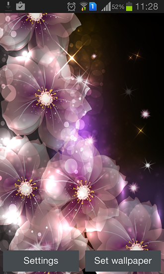 Baixar Flores brilhantes - papel de parede animado gratuito para Android para desktop. 