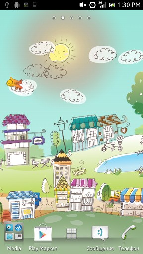 Baixar Cidade desenhada à mão - papel de parede animado gratuito para Android para desktop. 