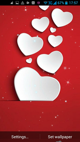 Baixar Corações de amor - papel de parede animado gratuito para Android para desktop. 