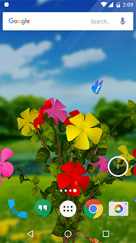 Captura de tela do Hibisco 3D  em telefone celular ou tablet.