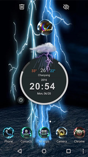 Captura de tela do Tempestade relâmpago 3D  em telefone celular ou tablet.