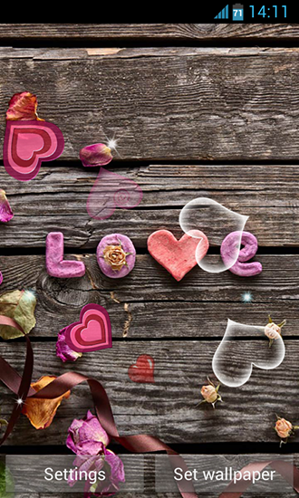 Baixar Corações do amor - papel de parede animado gratuito para Android para desktop. 