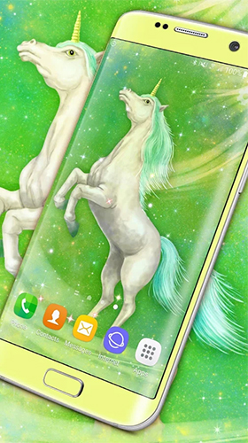 Captura de tela do Unicórnio majestoso  em telefone celular ou tablet.