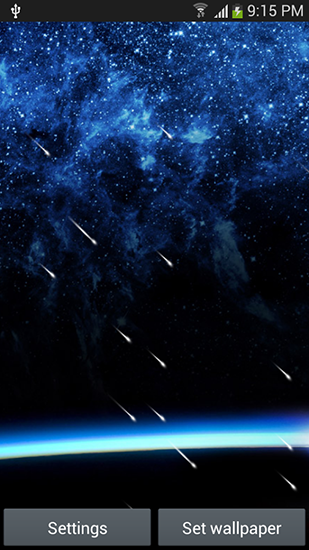 Baixar Chuva de meteoros - papel de parede animado gratuito para Android para desktop. 