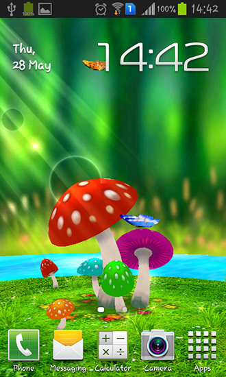 Baixar Cogumelos 3D - papel de parede animado gratuito para Android para desktop. 