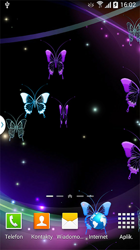 Captura de tela do Corações de néon 3D  em telefone celular ou tablet.