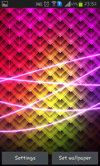 Baixar Ondas de neon - papel de parede animado gratuito para Android para desktop. 