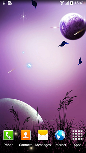 Captura de tela do Céu noturno  em telefone celular ou tablet.