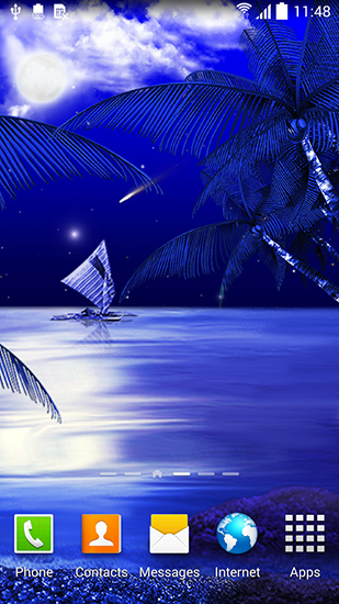 Baixar Praia da noite - papel de parede animado gratuito para Android para desktop. 