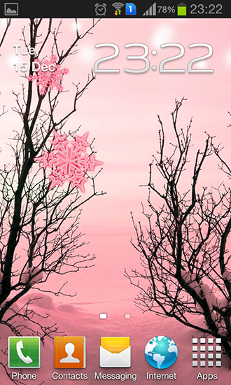 Baixar Inverno rosa - papel de parede animado gratuito para Android para desktop. 