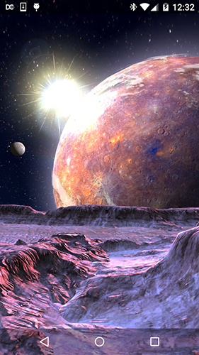 Captura de tela do Planeta X 3D  em telefone celular ou tablet.