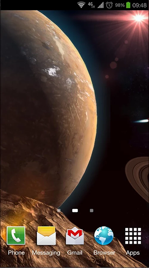Baixar Na órbita dos planetas 3D - papel de parede animado gratuito para Android para desktop. 