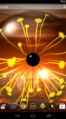 Captura de tela do Orbe de plasma  em telefone celular ou tablet.