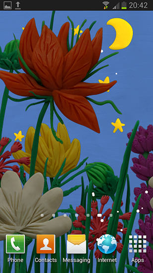 Baixar Flores da primavera de Plasticine - papel de parede animado gratuito para Android para desktop. 