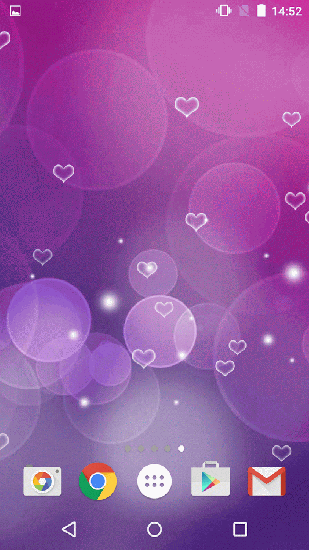 Baixar Corações roxos - papel de parede animado gratuito para Android para desktop. 