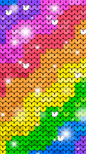 Captura de tela do Lantejoula arco-íris  em telefone celular ou tablet.