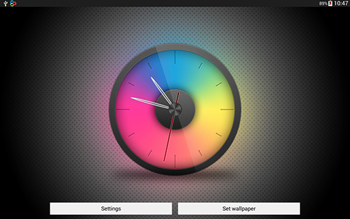 Baixar Relógio Arco-íris - papel de parede animado gratuito para Android para desktop. 