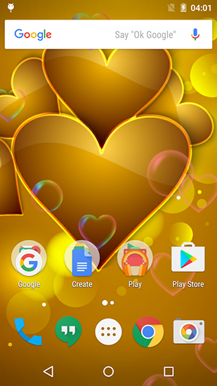 Baixar Amor vermelho e dourado - papel de parede animado gratuito para Android para desktop. 