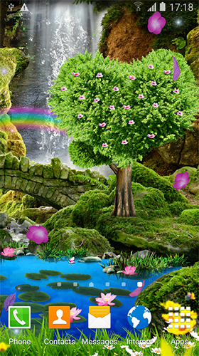 Captura de tela do Cachoeira romântica 3D  em telefone celular ou tablet.