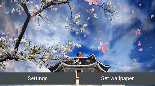Captura de tela do Jardim de sakura  em telefone celular ou tablet.