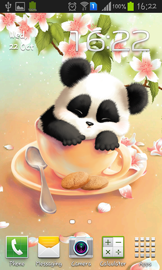 Baixar Panda sonolento - papel de parede animado gratuito para Android para desktop. 