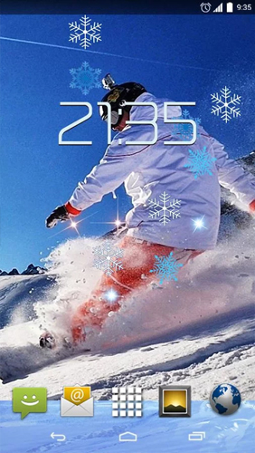 Captura de tela do Snowboarding em telefone celular ou tablet.