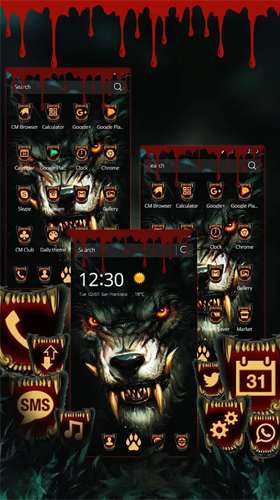 Captura de tela do Lobo de rei sangrento espinhoso  em telefone celular ou tablet.