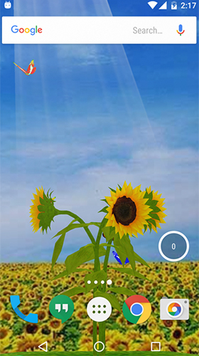 Captura de tela do Girassol 3D  em telefone celular ou tablet.