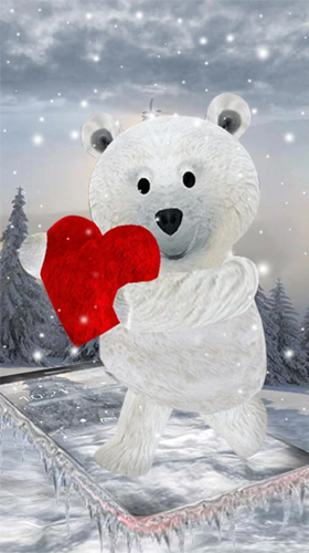 Captura de tela do Urso Teddy: Amor 3D  em telefone celular ou tablet.