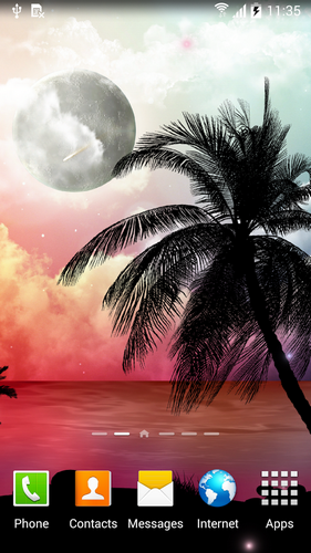 Baixar Noite tropical - papel de parede animado gratuito para Android para desktop. 