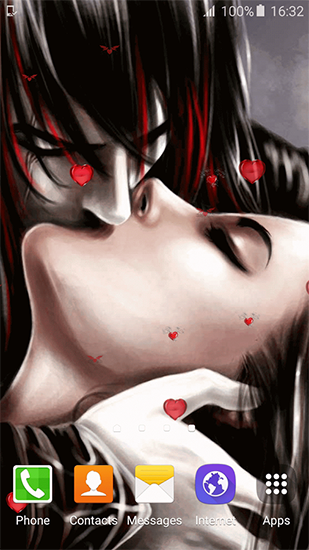 Baixar Amor de Vampiro - papel de parede animado gratuito para Android para desktop. 