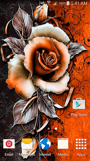 Baixar Flor do vintage - papel de parede animado gratuito para Android para desktop. 