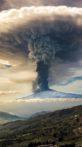 Captura de tela do Vulcão  em telefone celular ou tablet.