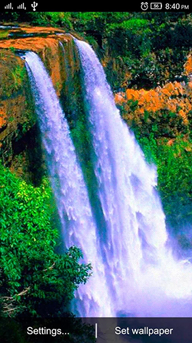 Captura de tela do Cachoeira 3D  em telefone celular ou tablet.