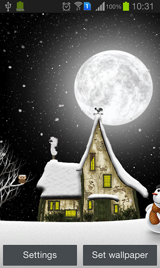 Baixar Noite do inverno - papel de parede animado gratuito para Android para desktop. 