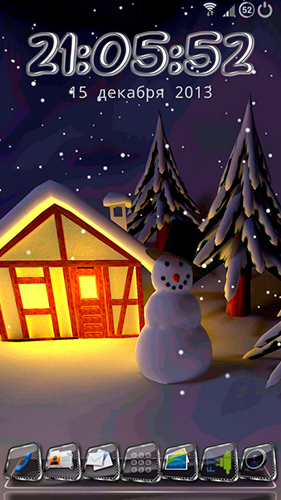 Baixar Neve do inverno em giroscópio 3D - papel de parede animado gratuito para Android para desktop. 