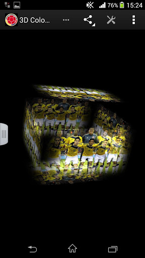 Captura de tela do Colômbia 3D futebol em telefone celular ou tablet.