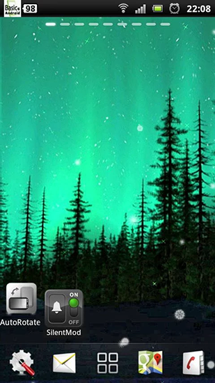 Captura de tela do Aurora em telefone celular ou tablet.