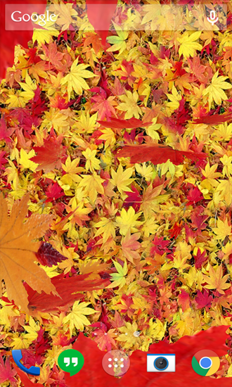 Captura de tela do Folhas de Outono em telefone celular ou tablet.
