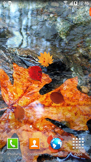 Captura de tela do Folhas de outono em telefone celular ou tablet.
