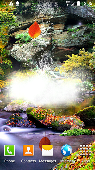 Captura de tela do Cachoeira do outono 3D em telefone celular ou tablet.