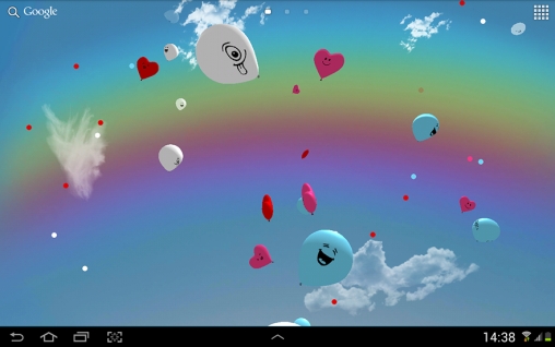 Captura de tela do Balões 3D em telefone celular ou tablet.