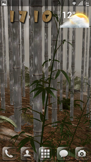 Captura de tela do Bosque de bambu 3D em telefone celular ou tablet.