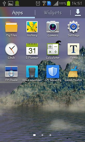Captura de tela do Belas montanhas em telefone celular ou tablet.