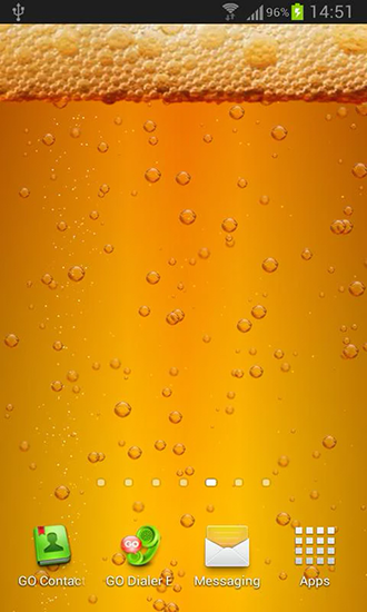 Captura de tela do Cerveja & nível de bateria em telefone celular ou tablet.