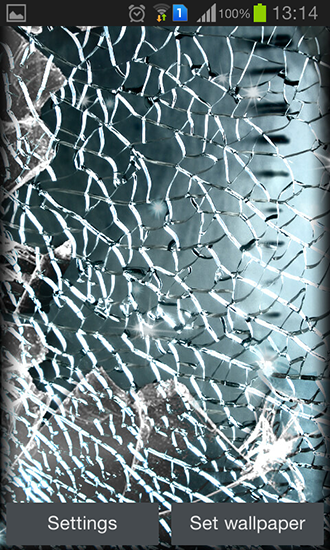 Captura de tela do Vidro quebrado em telefone celular ou tablet.