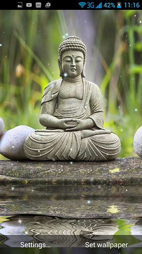 Captura de tela do Buda em telefone celular ou tablet.