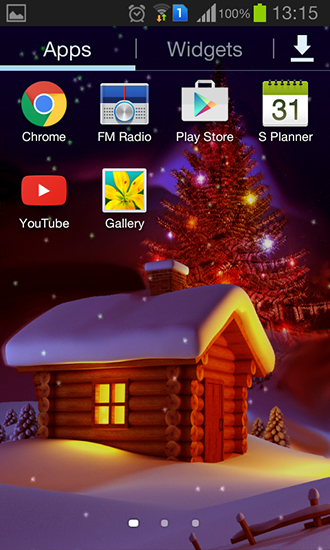 Captura de tela do Natal HD em telefone celular ou tablet.