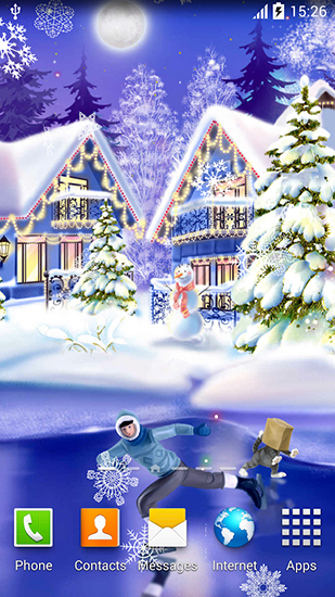 Captura de tela do Pista de gelo de Natal em telefone celular ou tablet.