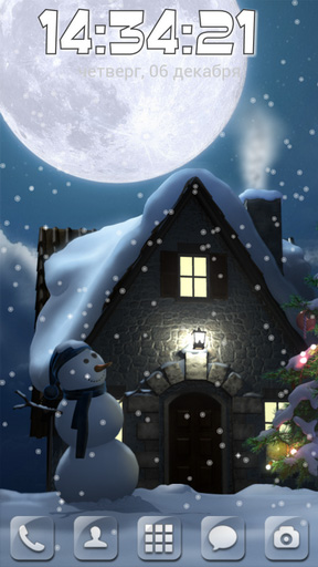 Captura de tela do Lua do Natal em telefone celular ou tablet.